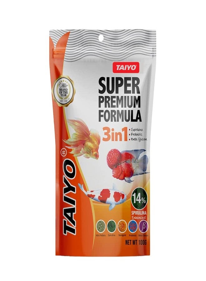 Taiyo 3 in 1 Super Premium Pellet Fish Food for All Life Stages, 300g - Image 1